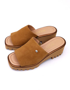 Kelton шлёпки в рыжей замше.
